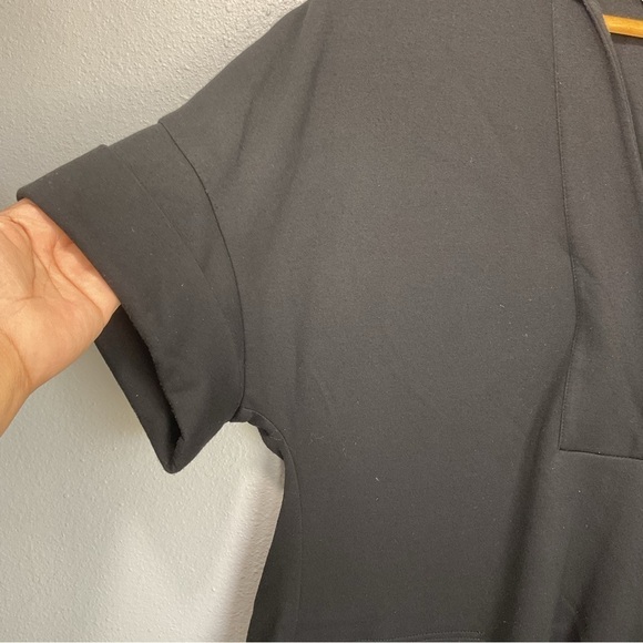 Lafayette 148 New York Stand-collar v_neck A-line Dress In Black size Small D18 - Picture 8 of 11